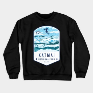 Ski Katmai National Park Alaska Crewneck Sweatshirt